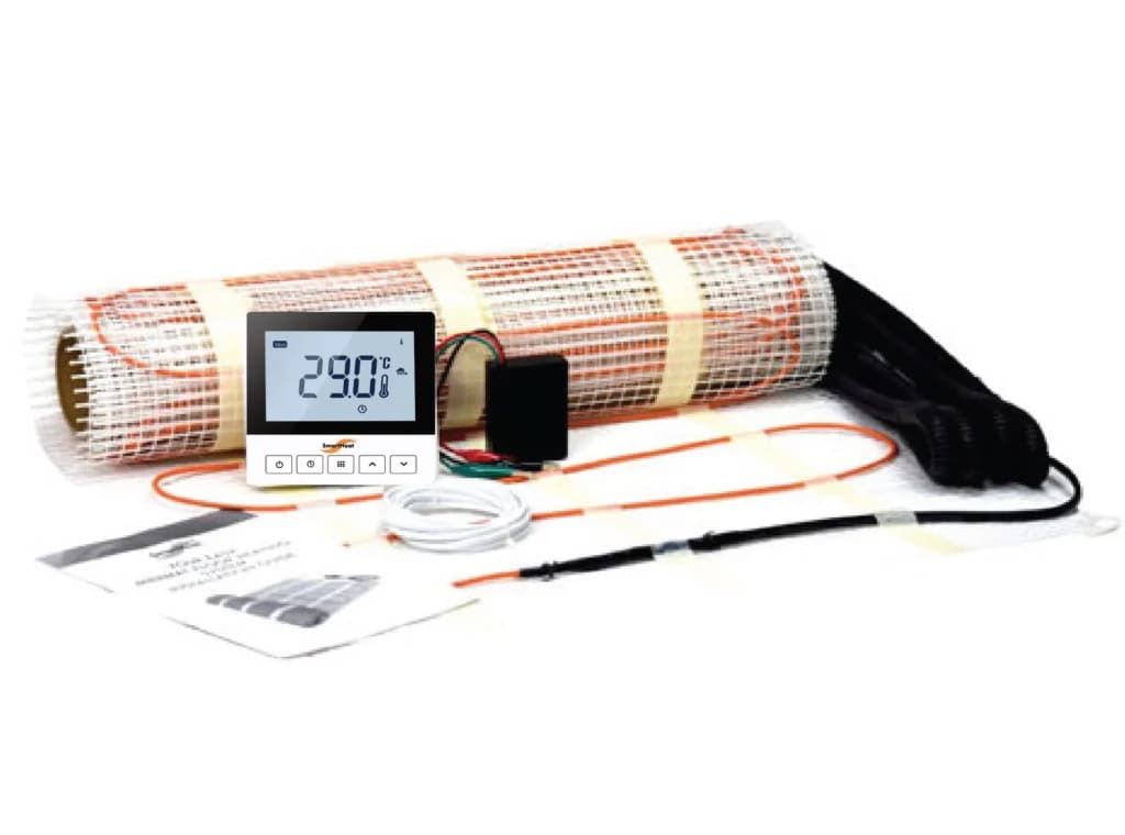 SmartHeat electric underfloor heating MINIMAT kit with thermostat and heating mat